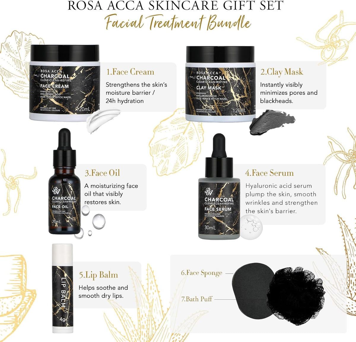 RA ROSA ACCA Facial Skin Care Set 28pcs