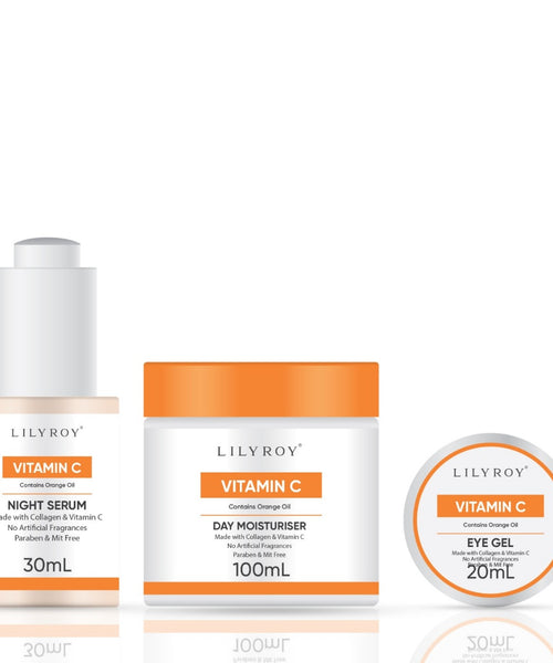 Lilyroy Vitamin C Skincare Set – Night Serum + Day Moisturiser + Eye Gel