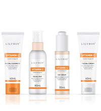 Lilyroy Vitamin C 4-Piece Skincare Set – Facial Cleanser + Facial Mist + Day Serum + Facial Cream