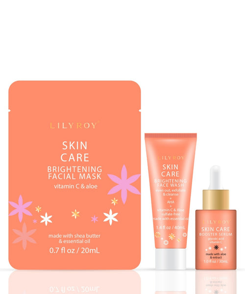 Skin Care Brightening Set – Facial Mask, Face Wash & Booster Serum