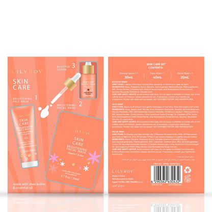 Skin Care Brightening Set – Facial Mask, Face Wash & Booster Serum
