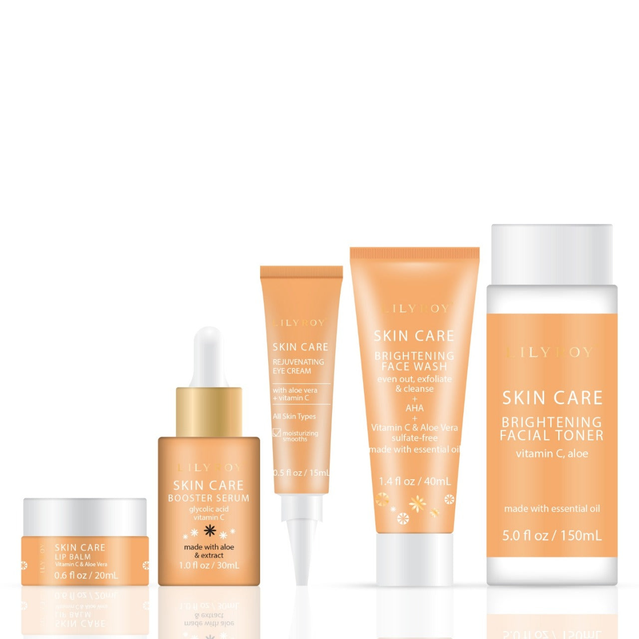 Skin Care Brightening Complete Set – 5-Piece Vitamin C Routine