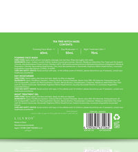 Tea Tree Witch Hazel Skin Care Set – Foaming Face Wash, Day Moisturiser & Night Treatment Gel