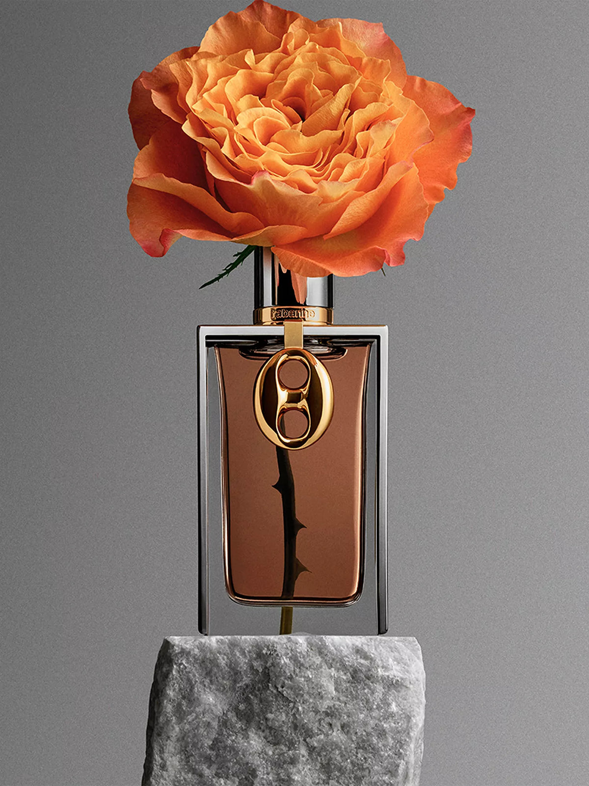 Paco Rabanne Rose 1969 Eau de Parfum bottle with fragrance collection