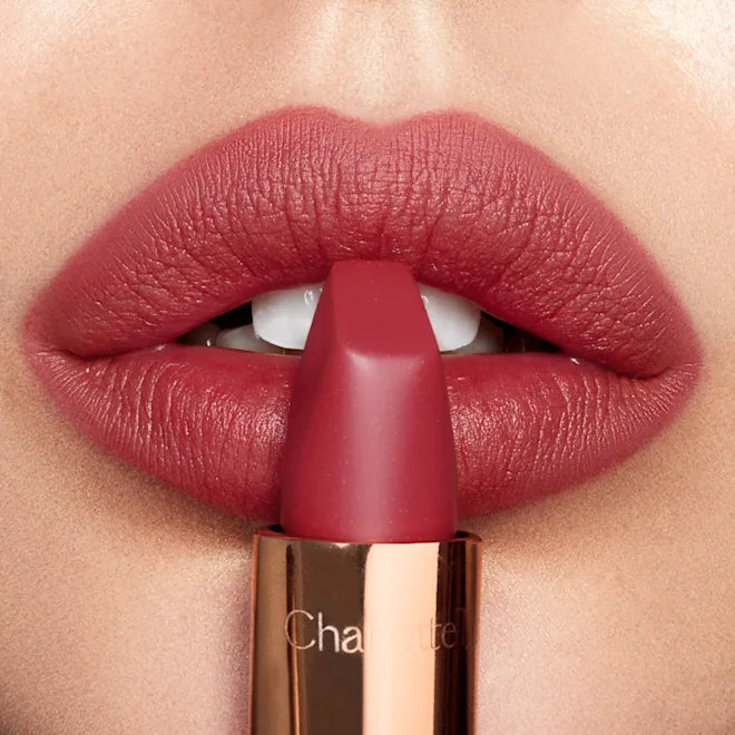 M.I. Kiss lipstick on lips