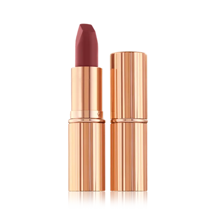 M.I. Kiss Matte Revolution Lipstick open and closed
