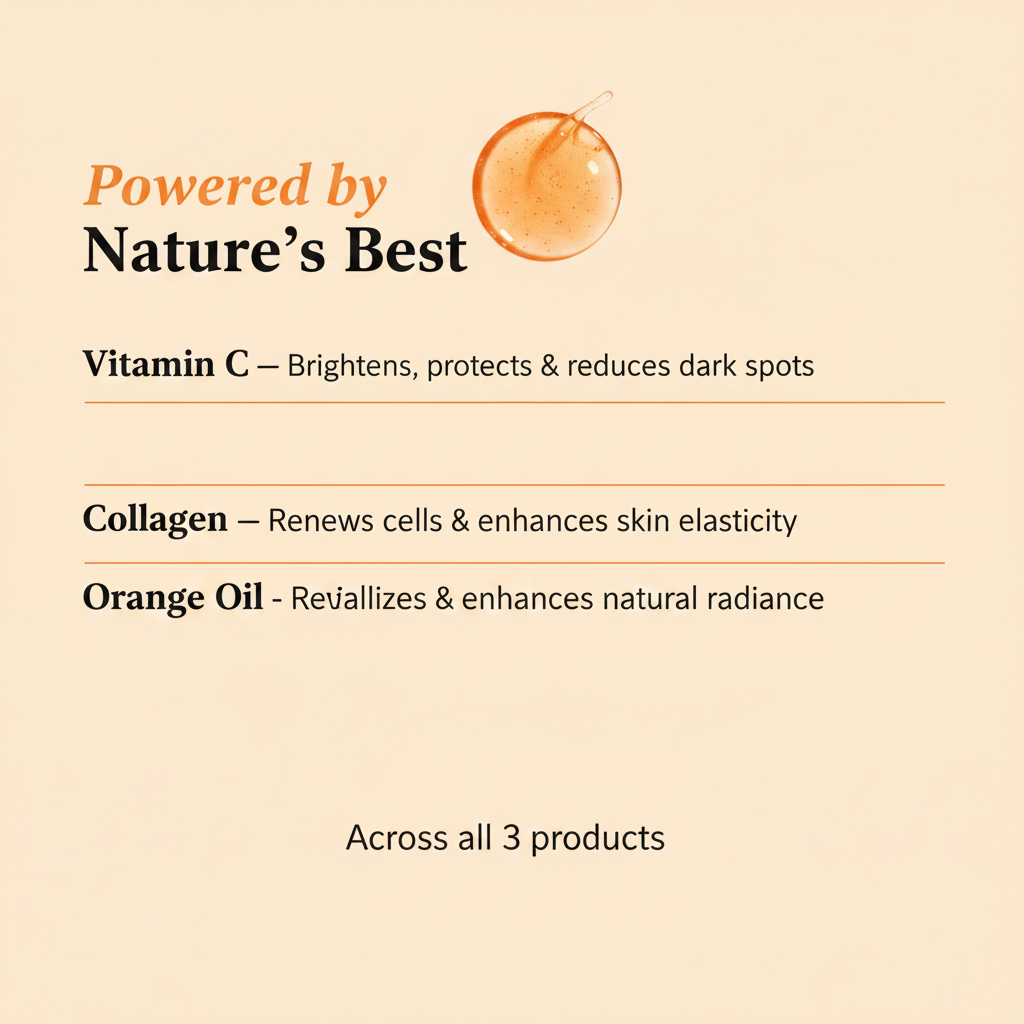 Lilyroy Vitamin C Skincare Set – Night Serum + Day Moisturiser + Eye Gel
