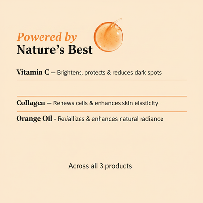 Lilyroy Vitamin C Skincare Set – Night Serum + Day Moisturiser + Eye Gel